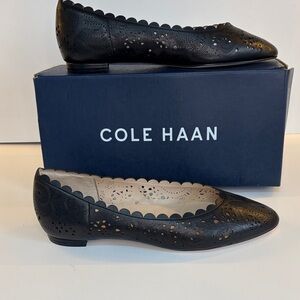Cole Haan Women's Black Laser-Cut Flats